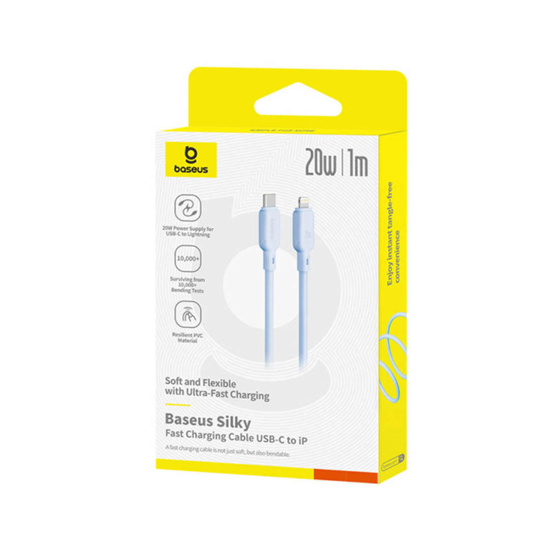 Интерфейсный кабель Baseus Silky Type-C to iP 20W 1m Blue (P10377700313-00)