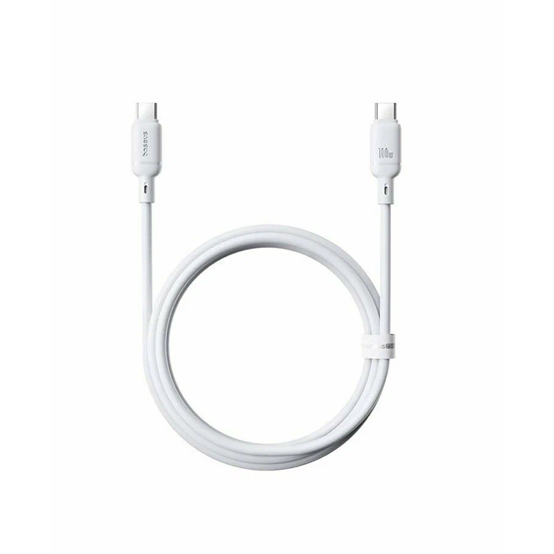 Интерфейсный кабель Baseus Silky Type-C to Type-C 100W 2m White (P10377704213-01)