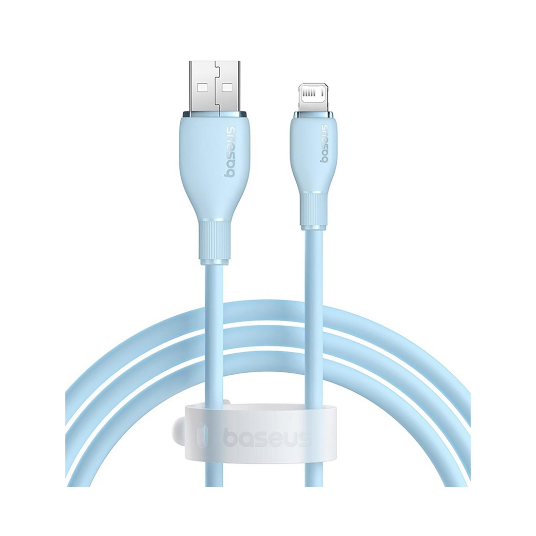 Интерфейсный кабель Baseus Pudding USB to iP 2.4A 1.2m Blue(P10355700311-B1)