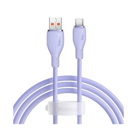 Интерфейсный кабель Baseus Pudding Series USB to Type-C 100W 1.2m Purple (P10355703511-B1)