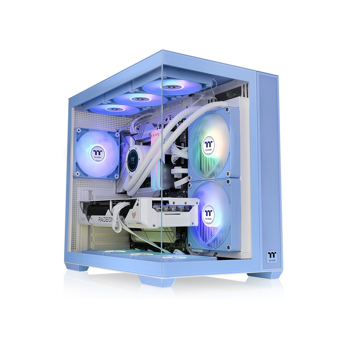 Компьютерный корпус Thermaltake View 380 TG ARGB Hydrangea Blue без Б/П