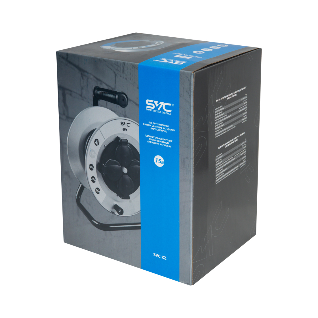 Удлинитель на катушке SVC GP-15 Premium 15м.