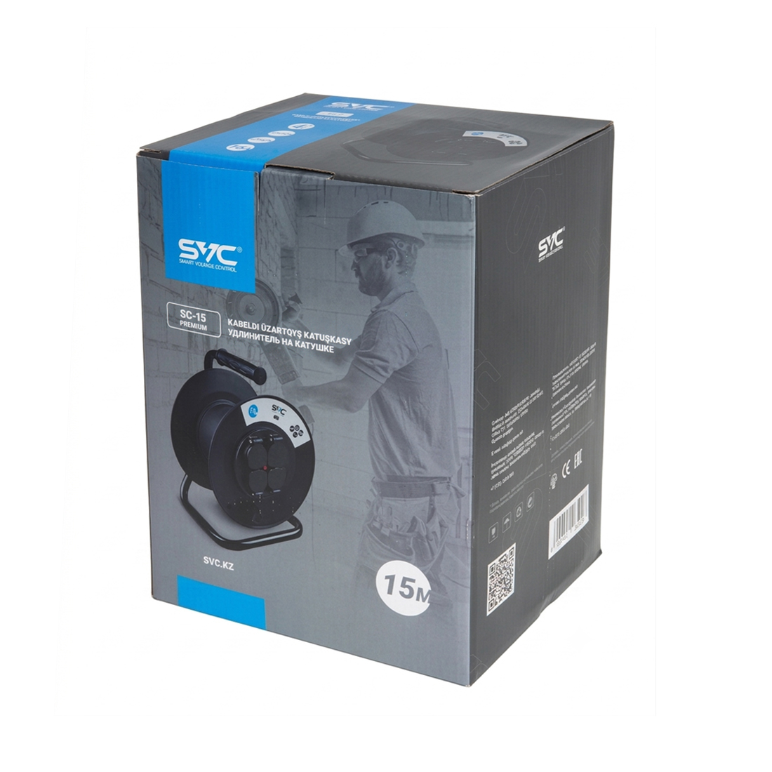 Удлинитель на катушке SVC SC-15 Premium 15м.