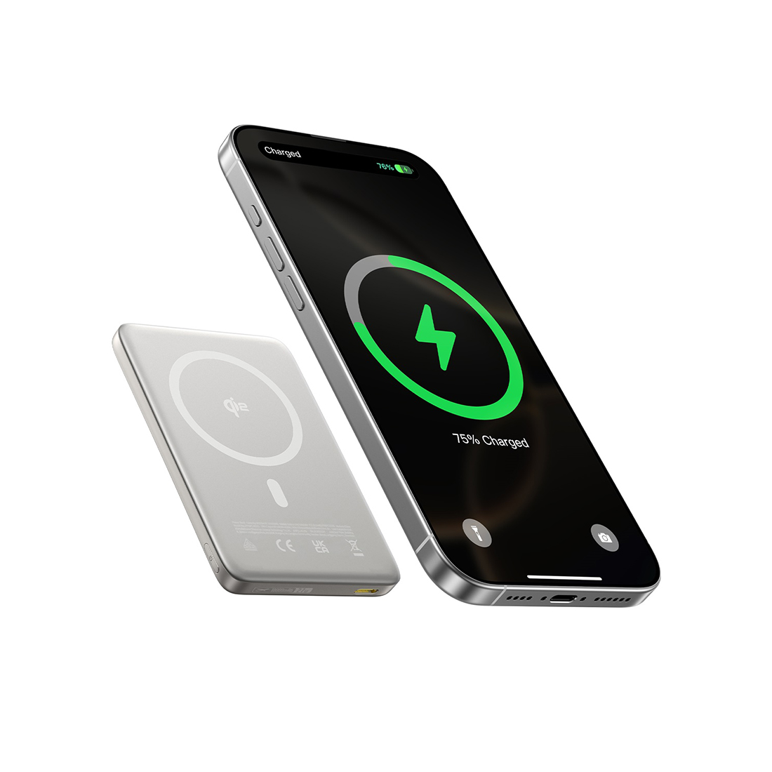 Портативный внешний аккумулятор Baseus PicoGo Ultra-Slim Qi2 Magnetic 10000mAh 27W Natural Titanium
