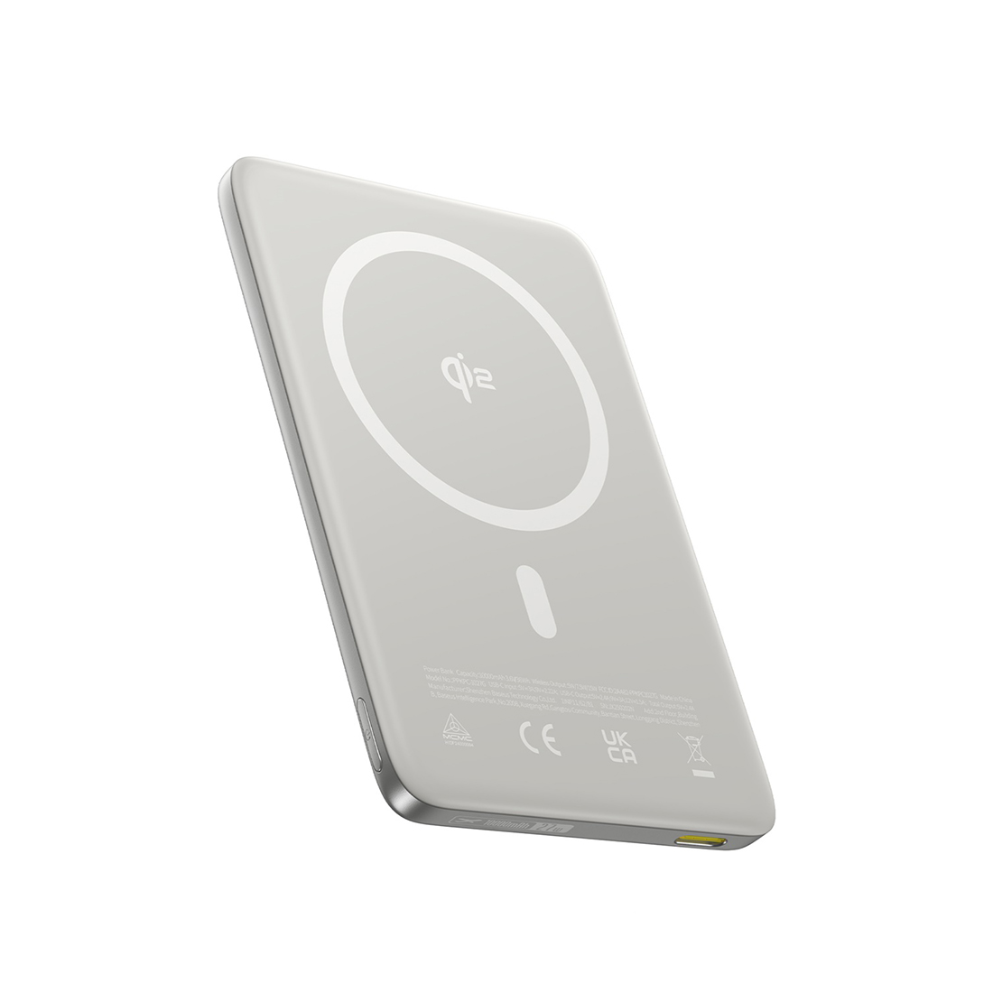 Портативный внешний аккумулятор Baseus PicoGo Ultra-Slim Qi2 Magnetic 10000mAh 27W Natural Titanium