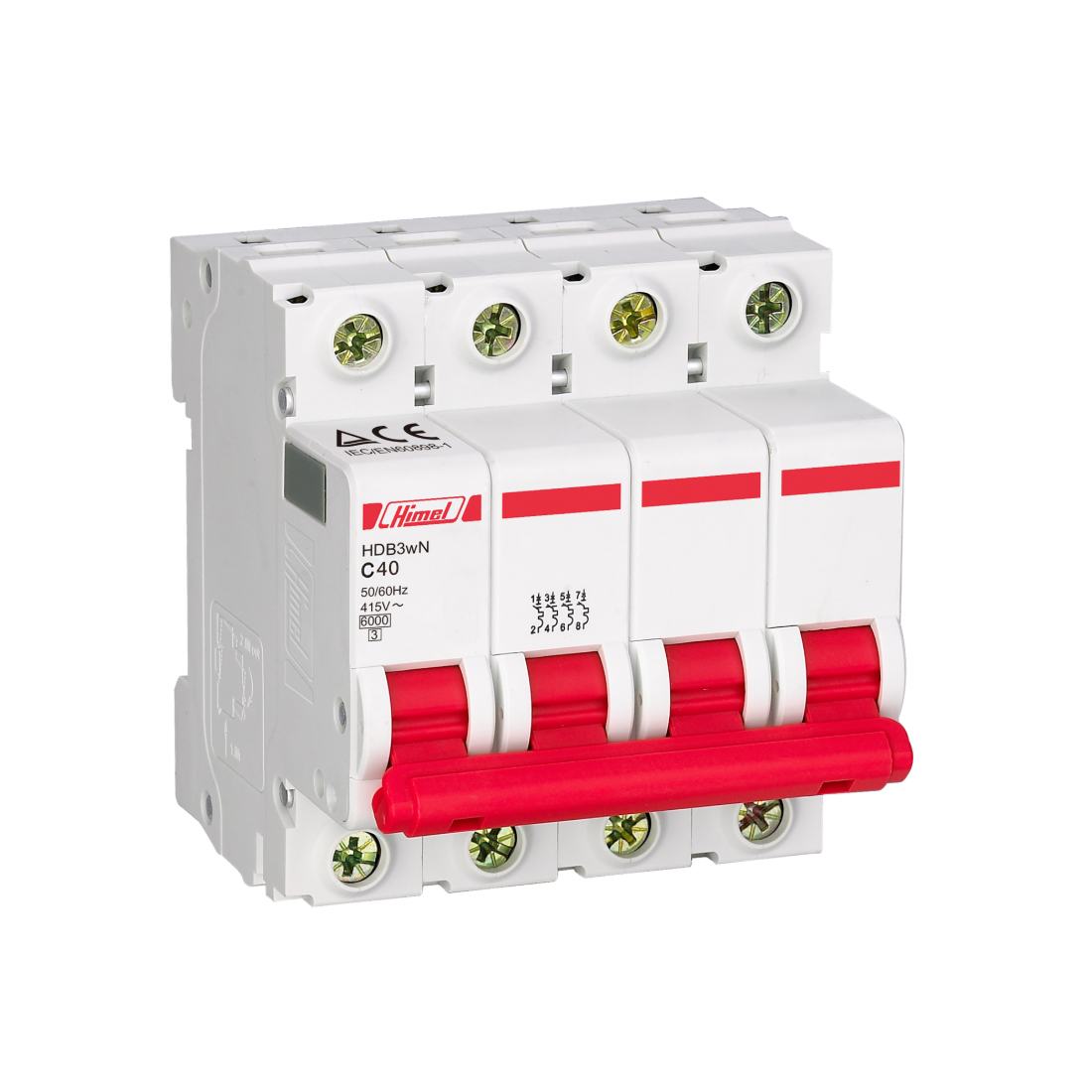 Автоматический выключатель Himel HDB3w 4Р 40А С 4,5кА