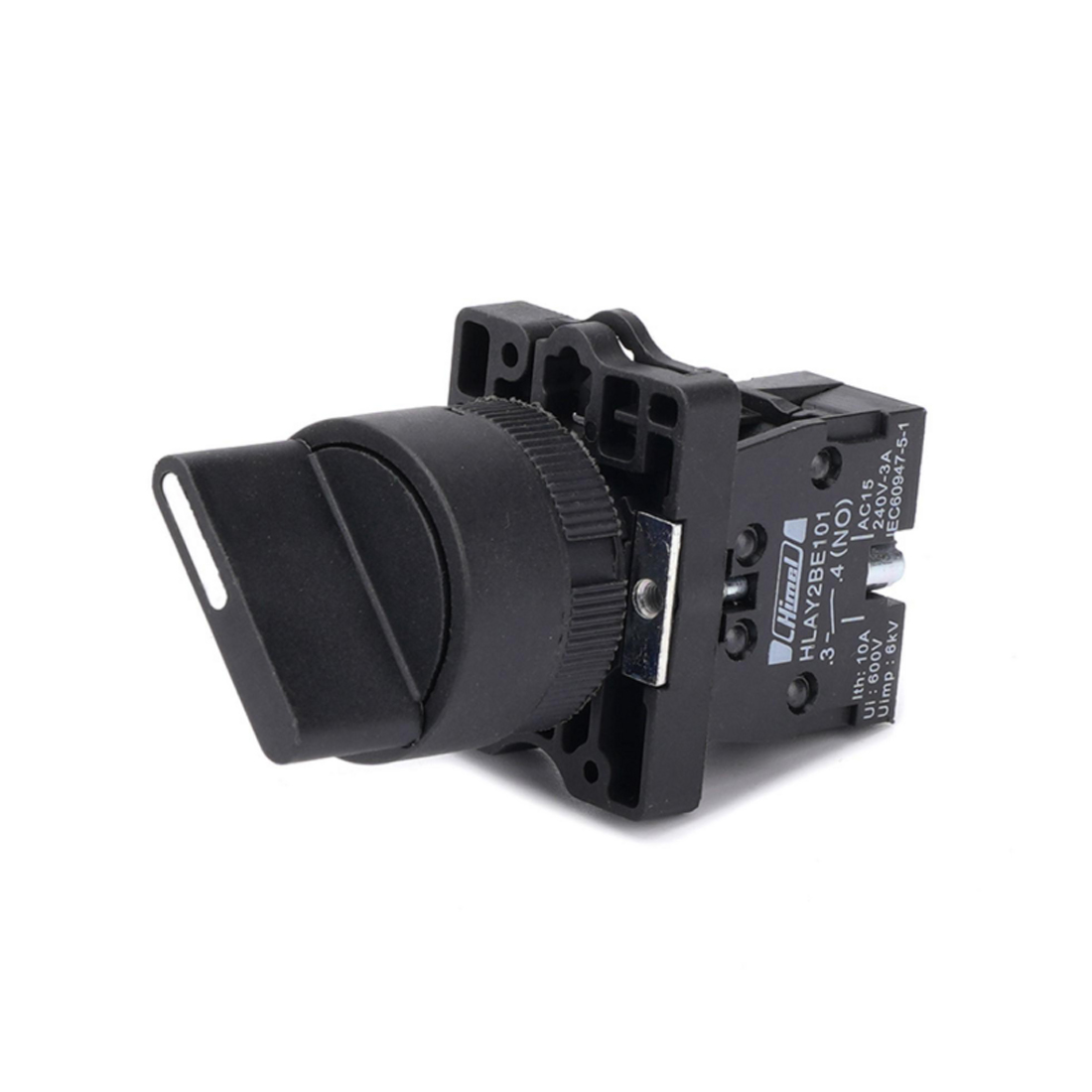 Переключатель 2 поз. Himel 1НО чёрный фиксируемый