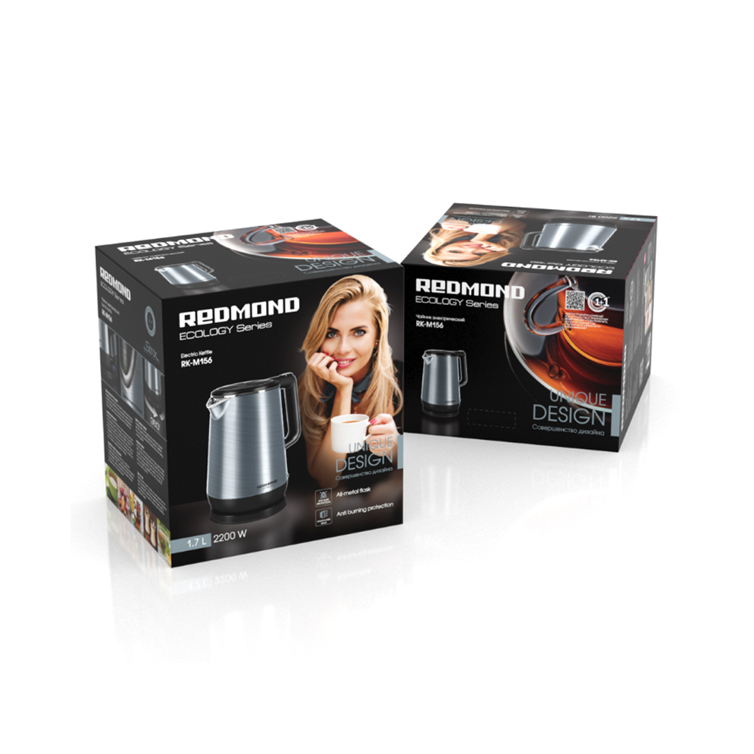Чайник электрический Redmond RK-M156 Серо-голубой
