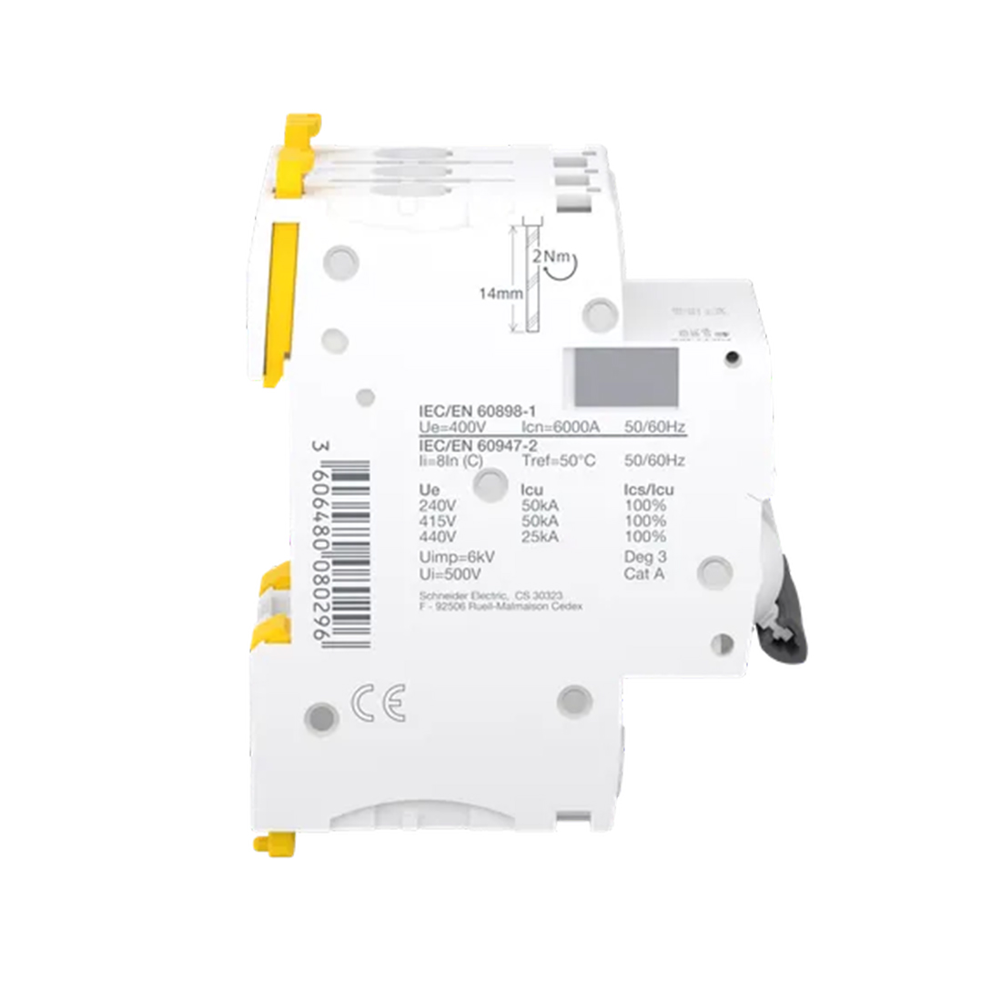 Автоматический выключатель SE A9F74304 Acti9 iC60N 3P 4A C 6kA