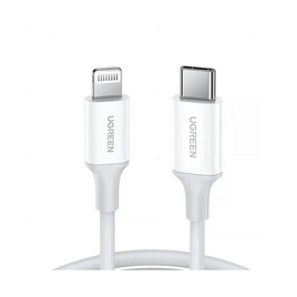 Интерфейсный кабель UGREEN USB-C to Lightning PD Fast Charging 3A Max 1m (10493) Белый