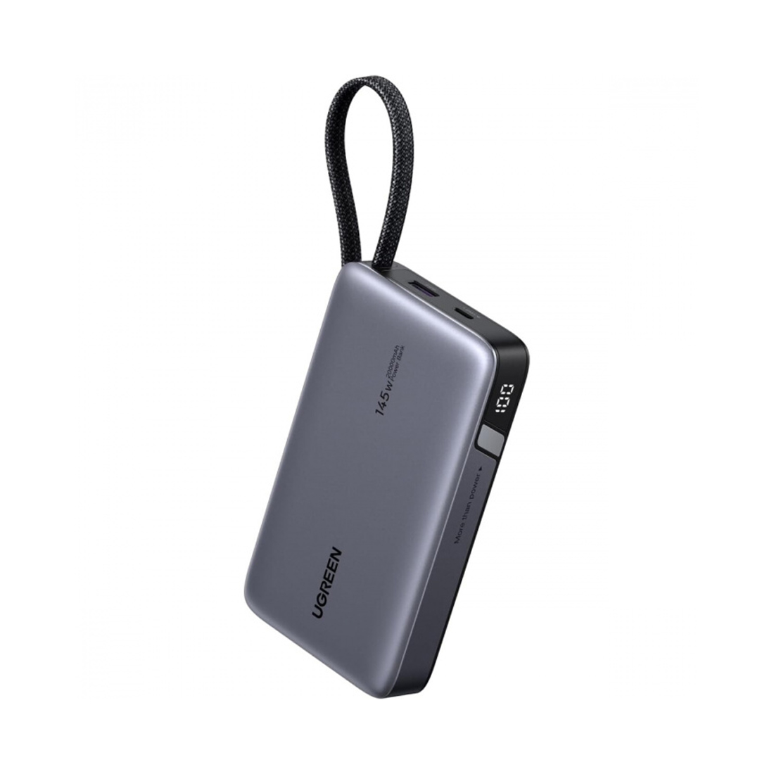 Портативный внешний аккумулятор UGREEN 165W Power Bank with Built-in Cable (55995B)