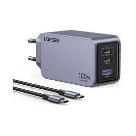 Портативный внешний аккумулятор UGREEN Nexode Pro 100W 3-Port GaN Fast Charger Set (25874)