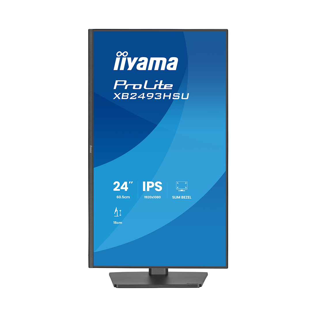 Монитор, iiyama, ProLite XB2493HSU-B1, 23.8", 1920x1080, IPS, 120 Гц, 16:9, 350 кд/м, 1500:1, 4 мс, 178/178, HDMI*1, DP*1, USB A*2, USB C*2 , VESA 100*100 мм, Черный — фото 2