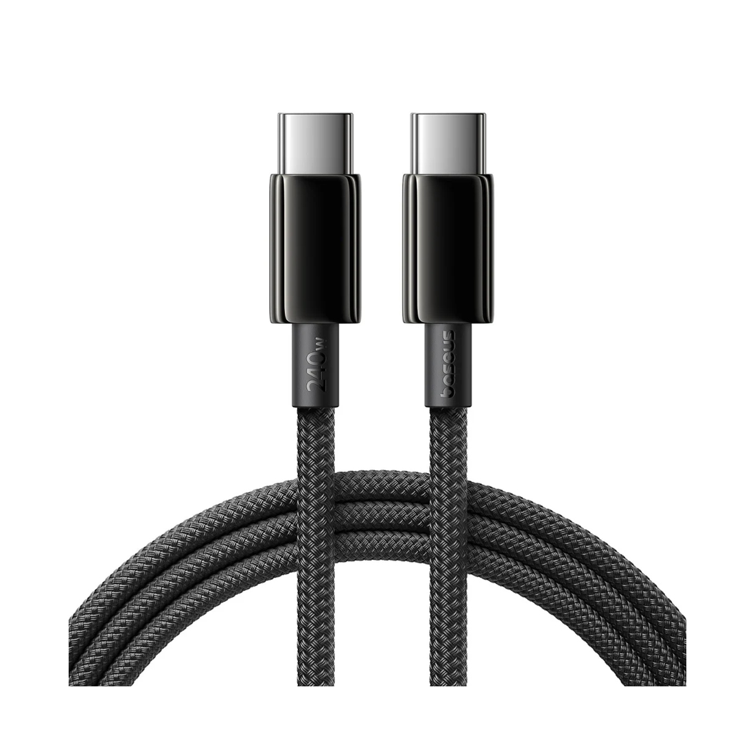 Интерфейсный кабель Baseus Tungsten Gold Air Fast Charging Data Cable USB-C to USB-C 240W 1.2m Black