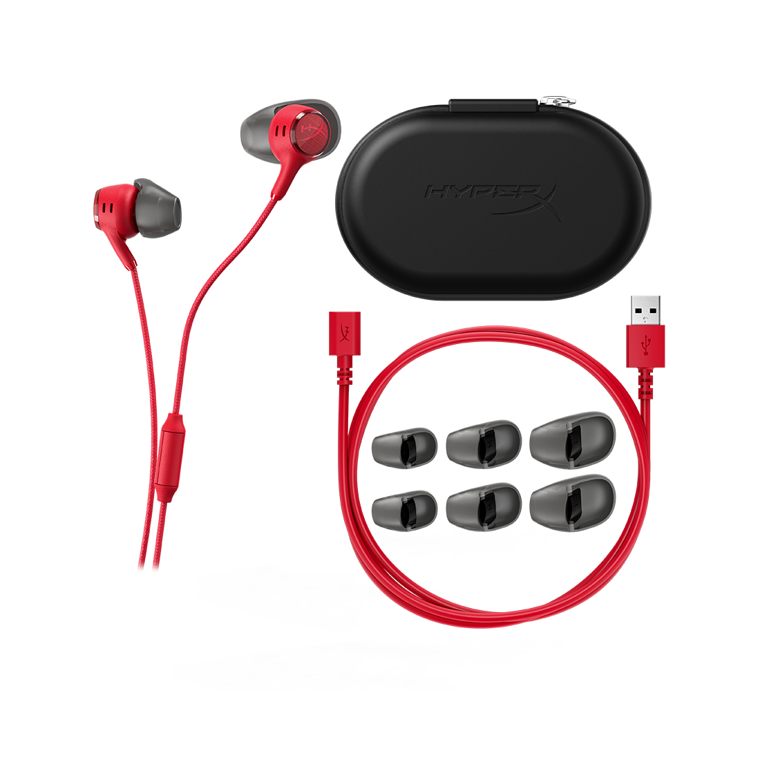 Наушники с микрофоном HyperX Cloud Earbuds III S Red